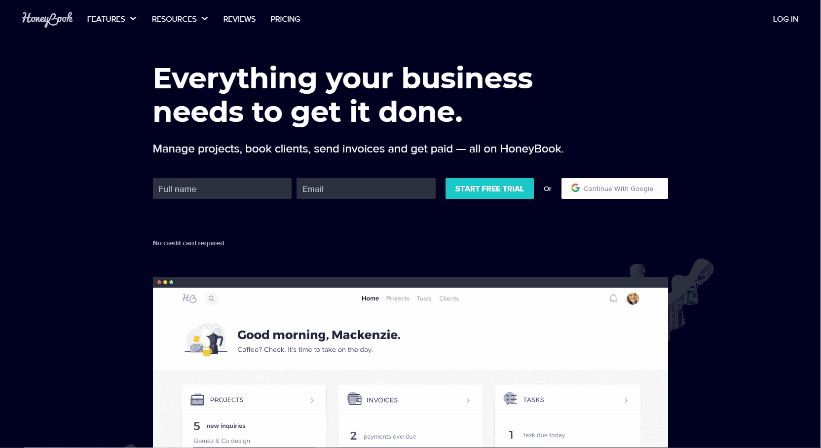 HoneyBook - Best Business Management Software, Features, Pros, Cons, Pricing & Best Alternatives