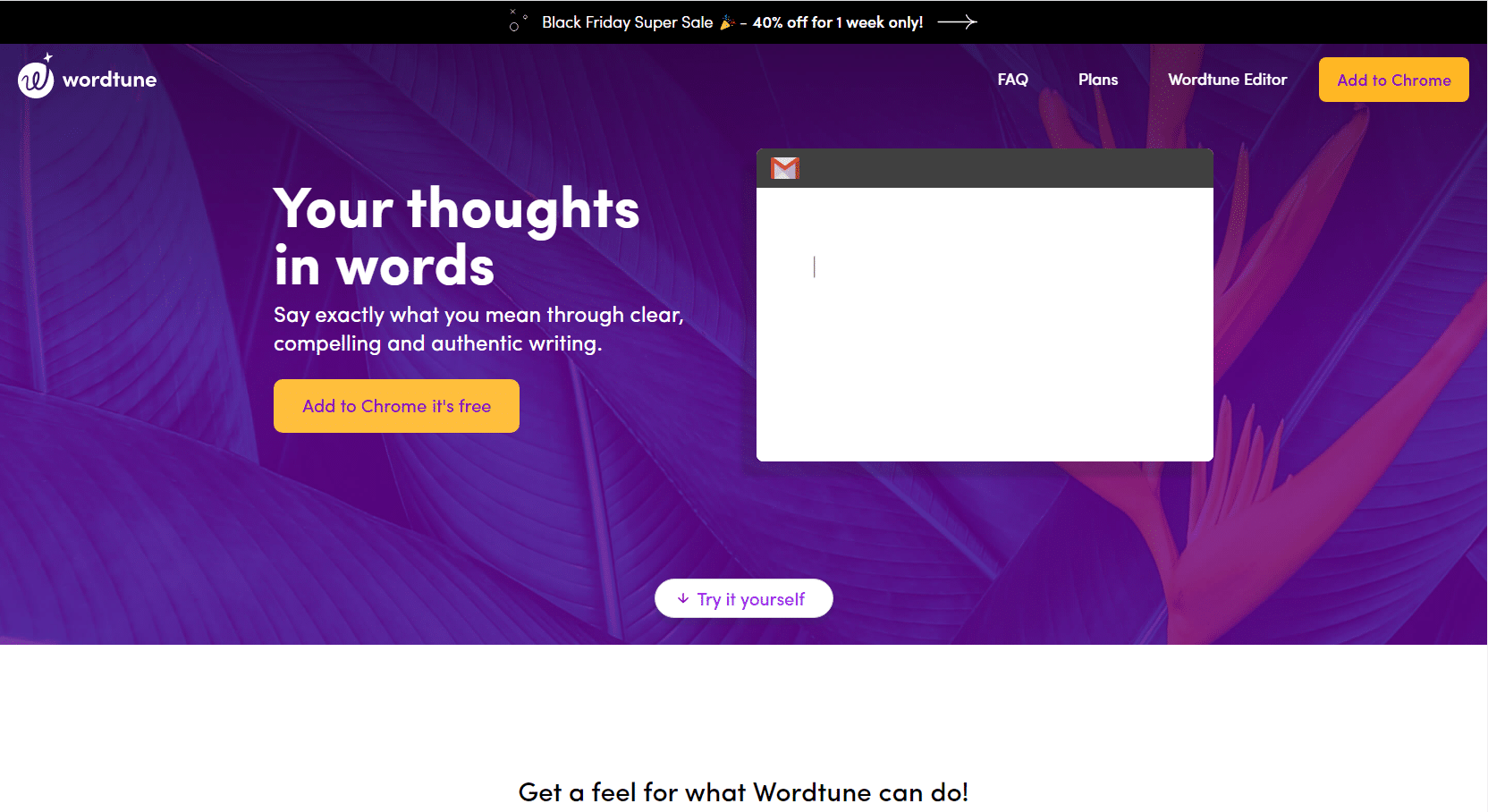 Wordtune - Home page image