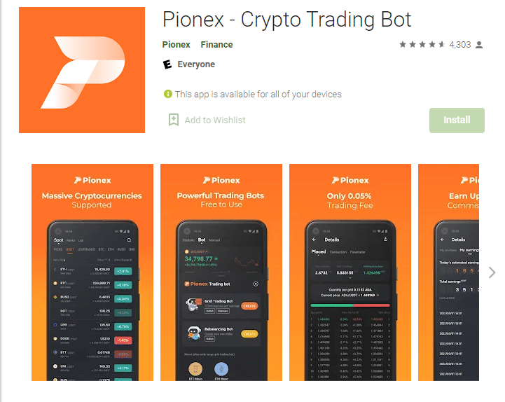 Pionex Mobile App