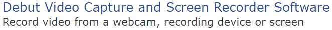 Debut Video Capture Software Image