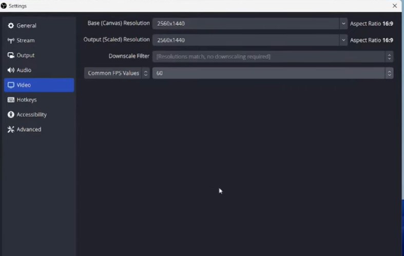 Adjust Video Settings in OBS Studio