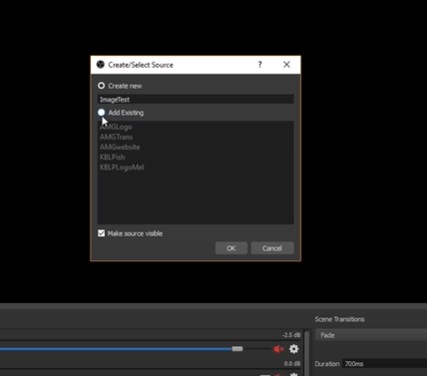 add image in OBS studio